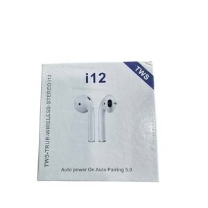 TWS i12 True Wireless Stereo Bluetooth 5.0 Earbuds White with Charging Case